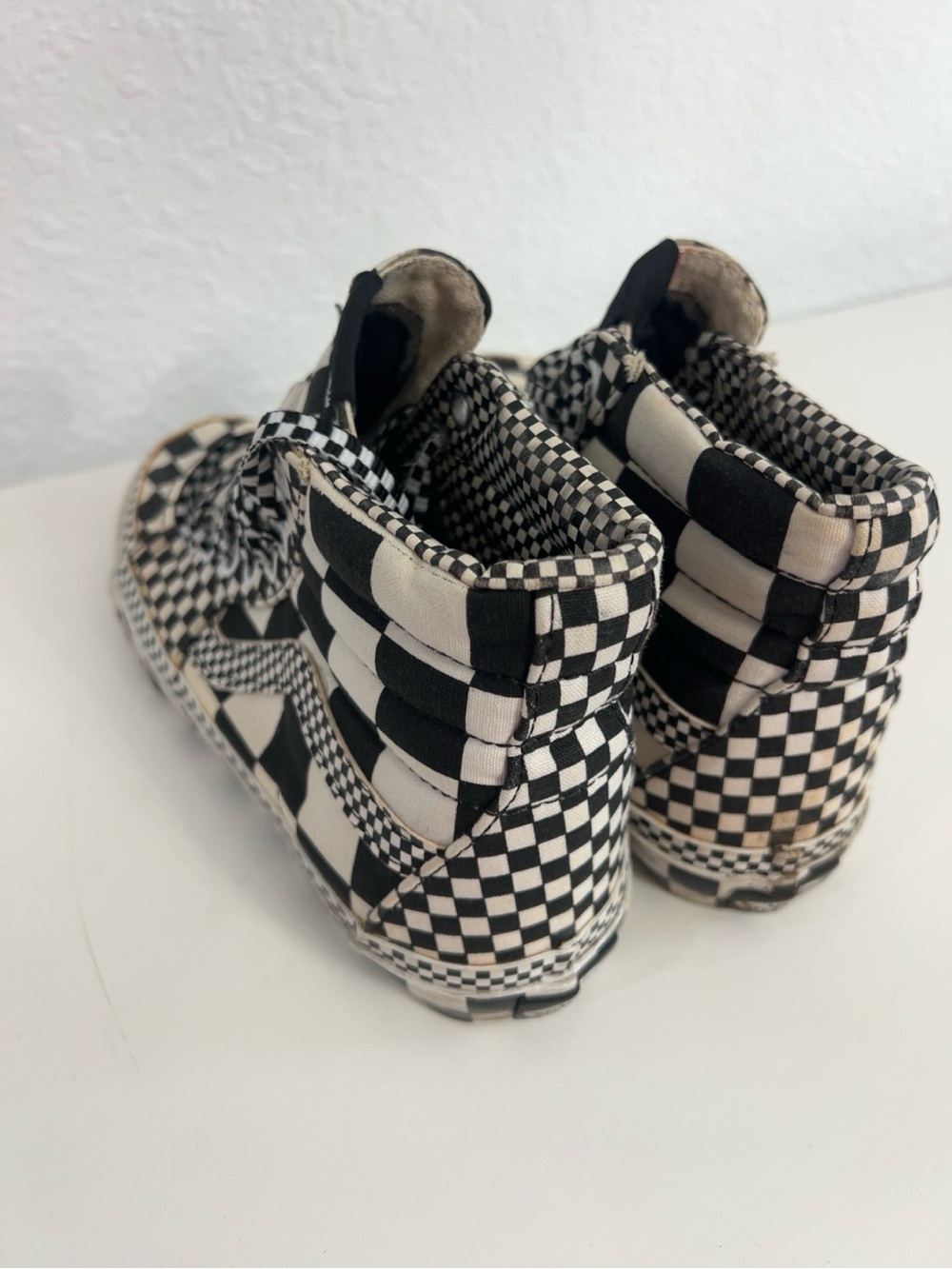 Vans Sk8-Hi Checkerboard High Top Sneakers Men’s 6 Women’s 7.5 - Picture 3 of 5